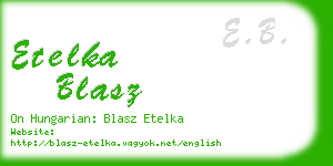 etelka blasz business card